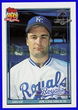 1991 Topps Desert Shield Jim Eisenreich Kansas City Royals #707