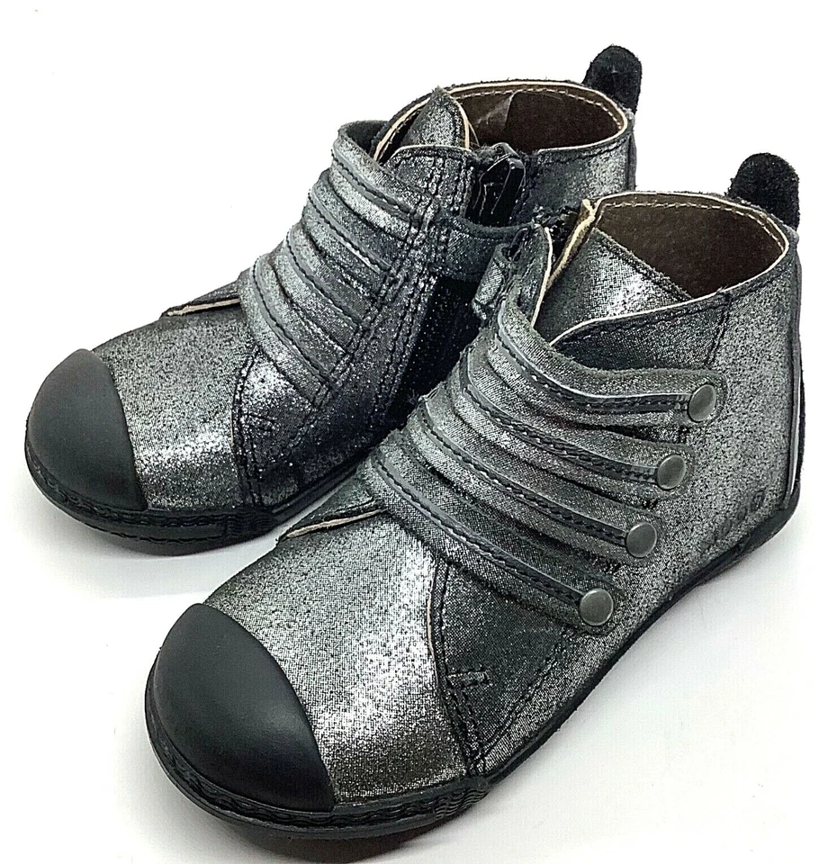 Mod 8 Niño US 6 EURO 6 Plata Cuero Botín Foto 1 de 4
