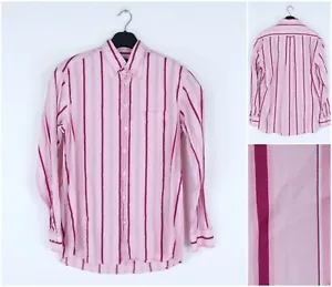 Mens GANT Shirt Large Size Vintage Pink Striped Long Sleeve Formal Business Top - Picture 1 of 12