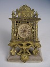 Antike seltene Puppenstuben Wanduhr Zinn um 1890 (REG)