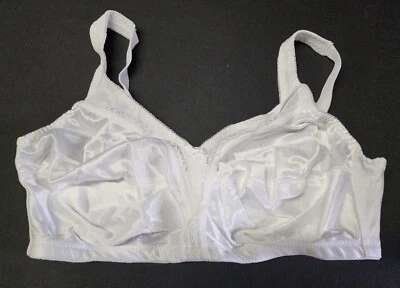 Vintage Sears Bullet Bra  Size 38D Soft Cups Wire Free Full Coverage White 56426 - Image 1 of 4