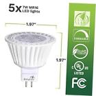 5 Pack  Mr16 Led Bulb 5 Count (pack Of 1) 3000k 50w Halogen Replacement