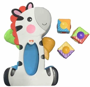 Roller Blocks Tumblin’ Zebra Development Baby Toy 🦓 Fisher Price FREE SHIPPING - Picture 1 of 3