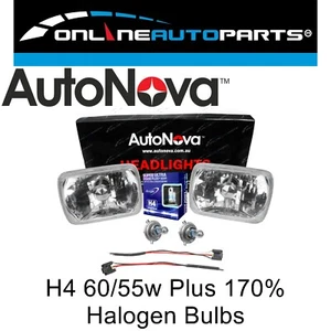 Crystal H4 Headlight Upgrade Kit for Hilux 2x H4 60/55w Halogen Lamps Rectangle - Picture 1 of 6