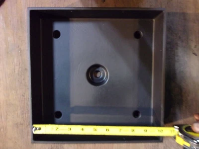 BEN DOUGLAS FOUNDRY (.COM) ROUGH CUT, Post Base, Anchored 10x10 Heavy Cast Aluminum, Black, MADE IN USA