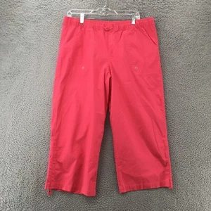 Danskin Now Capri Pants Girls 12/14 Pink Pull On Elastic Drawstring Waist Casual - Picture 1 of 15