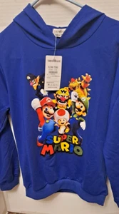 Super Mario Blue hoodie new Size 140 Thombase - Picture 1 of 6