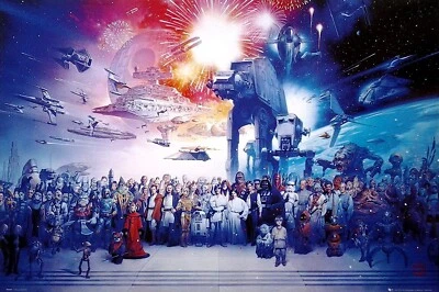 Stars Wars, Krieg der Sterne: Cast | US Import Filmplakat, Poster [61 x 91,5 cm] - Bild 1 von 2