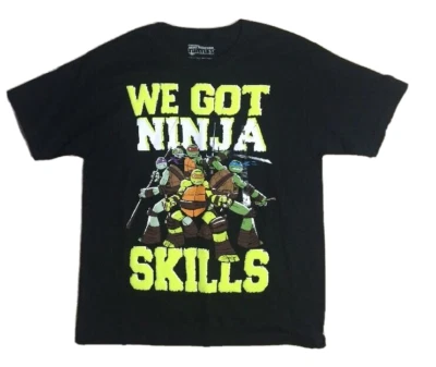 忍者神龟衬衫“We Got Ninja Skills”-男孩尺寸 M-全新 — 第 1/3 张图片