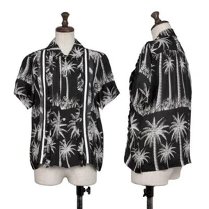 robe de chambre COMME des GARCONS Palm Printed Frill Shirt Size S(K-147363) - Picture 1 of 12