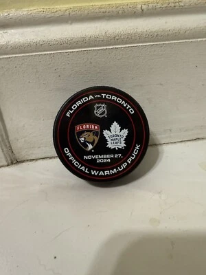 Florida Panthers Vs Toronto Maple Leafs Warm Up Puck 11/27/24  - Image 1 of 2