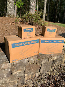 Uline Clear shipping tubes with Black caps
