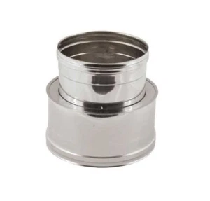 RACCORDO DA DOPPIA PARETE A MONO PARETE ACCIAIO INOX PER CANNA FUMARIA - Imagen 1 de 1