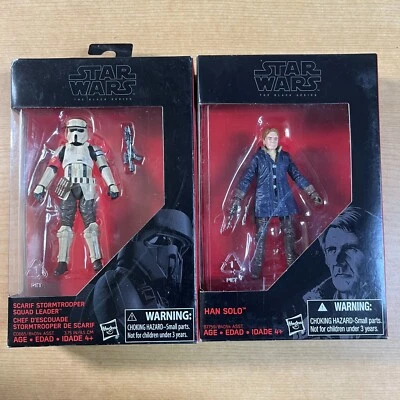 Лот товаров Star Wars 3,75 дюйма The Black Series Scarif Stormtrooper & Han Solo фигурка новый - Изображение 1 из 2