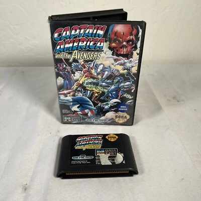 Captain America and the Avengers (Sega Genesis, 1992) Authentic No Manual Works - Image 1 of 4
