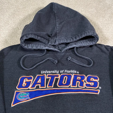 Florida Gators Sweatshirt Men Medium Gray College Hoodie University UF Vintage Cover
