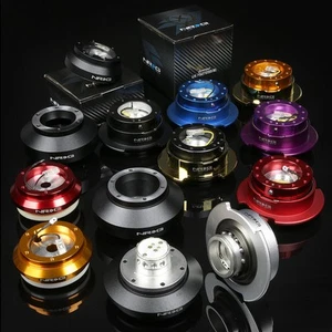 NRG STEERING WHEEL SHORT HUB+GEN 2.5 QUICK RELEASE ROSE GOLD FOR MIATA RX-7 RX-8 - Picture 1 of 4