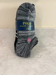 NEU 6 PAAR PACK POLO RALPH LAUREN DAMEN UNSICHTBARE SOCKEN SORTIERT GRÖSSE 4-10,5 - Bild 1 von 5