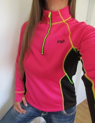 FILA Sport Womens Medium Active Top Pink Pullover 1/4 Zip - Image 1 of 4
