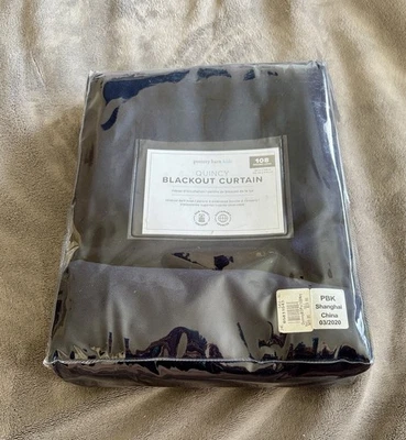Pottery Barn QUINCY 遮光窗帘,海军蓝,44 英寸 X 108 英寸,全新带标签 — 第 1/4 张图片