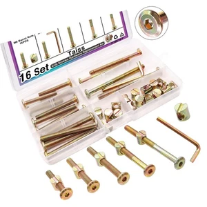 Juego de 16 tornillos para cuna Taiss M6x40 mm/50 mm/60 mm/70 mm/80 mm para cama de bebé... - Imagen 1 de 6
