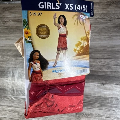 Disney Moana 2 Classic Adventure Girl Kids Costume Size: 4/5  XS Halloween — 第 1/4 张图片