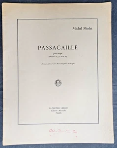 Michel Merlet Passacaille für Harfe - Partitur - Bild 1 von 4