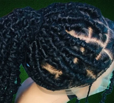 Pelucas trenzadas negras para mujer pelucas de encaje completo humanas... Foto 1 de 3