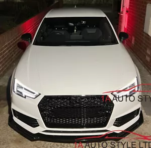 Griglia rete nido d'ape RS4 nero lucido per AUDI A4 B9 8W S4 2016+ griglia - Foto 1 di 13