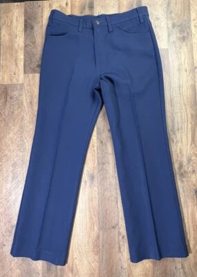 Pantalón Pantalones Poliéster Vintage Raro Levi's 70 MUESTRA 34 X 32 No Retornable 6115. Foto 1 de 4