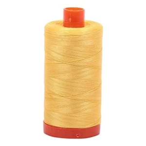Aurifil Mako Cotton Thread 50 Weight 1422 Yard Spool Color 1135 Pale Yellow - Picture 1 of 1