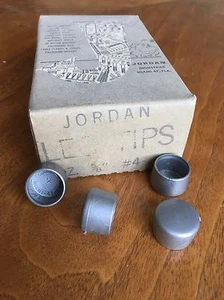 VINTAGE 1940 NEW OLD STOCK Set Of 4 Jordan #4 Leg Furniture Leg Tips 5/8" - Picture 1 of 3