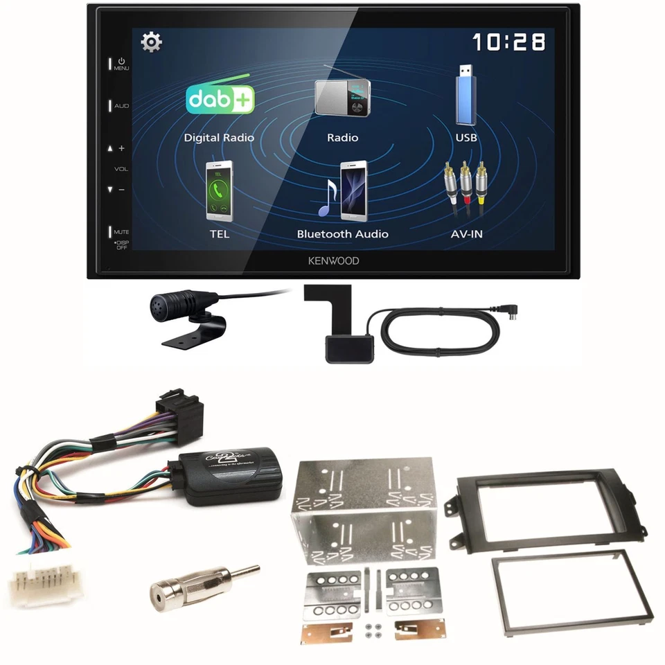 Kenwood DMX129DAB DAB+ Bluetooth USB Einbauset für Suzuki SX4 Fiat Sedici - Bild 1 von 1