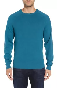 Cutter & Buck 4XB Men's Lakemont Mixed Stitch Crew LS Classic Sweater in Teal - Picture 1 of 8