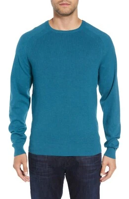 Cutter & Buck 4XB Men's Lakemont Mixed Stitch Crew LS Classic Sweater in Teal - Image 1 of 4