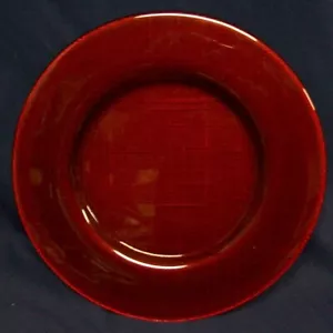 Servizio Merce PIASTRA DI RICARICA ROTONDA ROSSA CON DISEGNO A TRAMA SUL RETRO - Foto 1 di 3