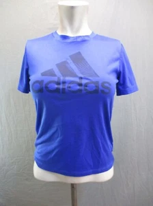 Adidas Size 8 Boys Blue Short Sleeve Athletic T-Shirt 5BL-151 - Picture 1 of 8