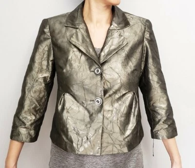 BIGIO COLLECTION Chaqueta Blazer Formal Gris Para Mujer Talla 6 Foto 1 de 4