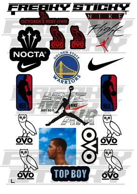 Pegatinas personalizadas de alta calidad NIKE Jordan Dior Pop-Smoke Street Rap Life Style Foto 1 de 4