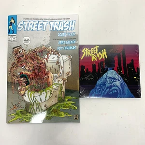 Cómic de adaptación de película de terror Street Trash con boceto firmado por Mike Lackey y CD NUEVO - Imagen 1 de 6