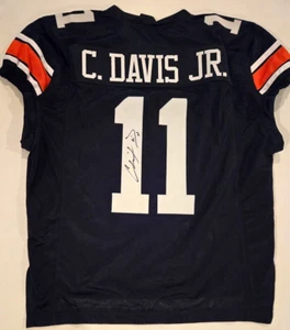 Chris Davis Signed Auto Auburn Tigers Navy Football Jersey SEC - Proof - Picture 1 of 4