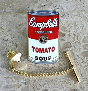 Campbell's Tomatensuppe Krawattennadel und Kettenverschluss oder Anstecknadel - Bild 1 von 1