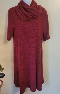 Vestido Apt 9 Magenta Negro 2 Piezas A Line Bufanda Infinita M - Imagen 1 de 4