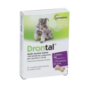 DRON-TAL 2 Compresse Cane SCONFEZIONATO → Vermifugo Parassiti intestinali - Foto 1 di 1