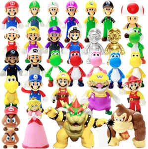 Figuras Mario bros juguete Luigi Peach bowser kids toy videojuego game niños - Imagen 1 de 33