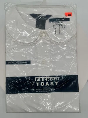 Uniforme Escolar French Toast Blusa Peter Pan Blanca con Cuello de Encaje y Tallas 4/arriba Foto 1 de 4