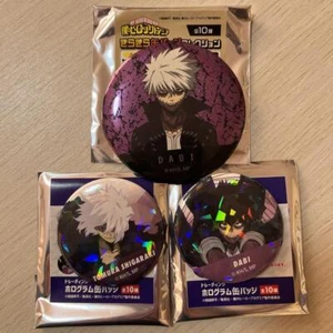 My Hero Academia Holographic Badge Set 3 pieces Dabi Tomura Collectible Rare - Picture 1 of 1