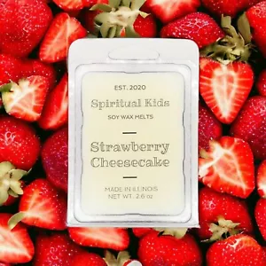 Strawberry Cheesecake Soy Wax Melts 2.6oz Poured with Fragrant/Essential Oils - Picture 1 of 1