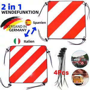 2 In 1 Warntafeln Warntafel 50 X 50 cm Rot-Weiß Italien und Spanien Aluminium DE - Bild 1 von 8