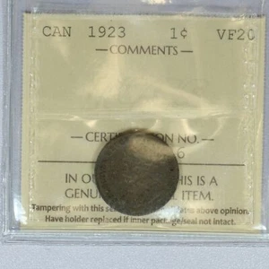 Canada 1923 Small Penny ICCS Certified VF20 - Bild 1 von 2